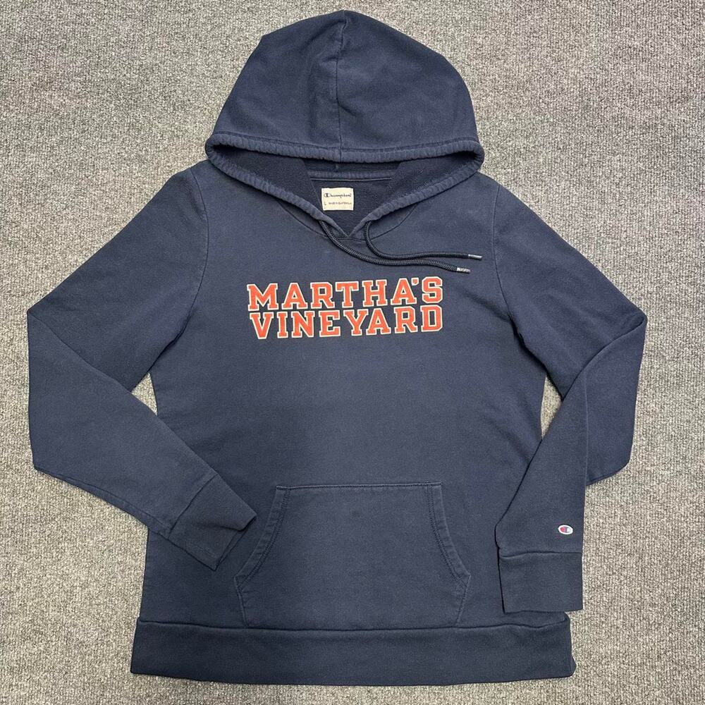 Champion Martha’s Vineyard Women Hoodie Sweatshirt Lightweight Cotton Pullover L